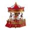 LED Lighted Animated and Musical Carousel Christmas Village Display - 9.25"